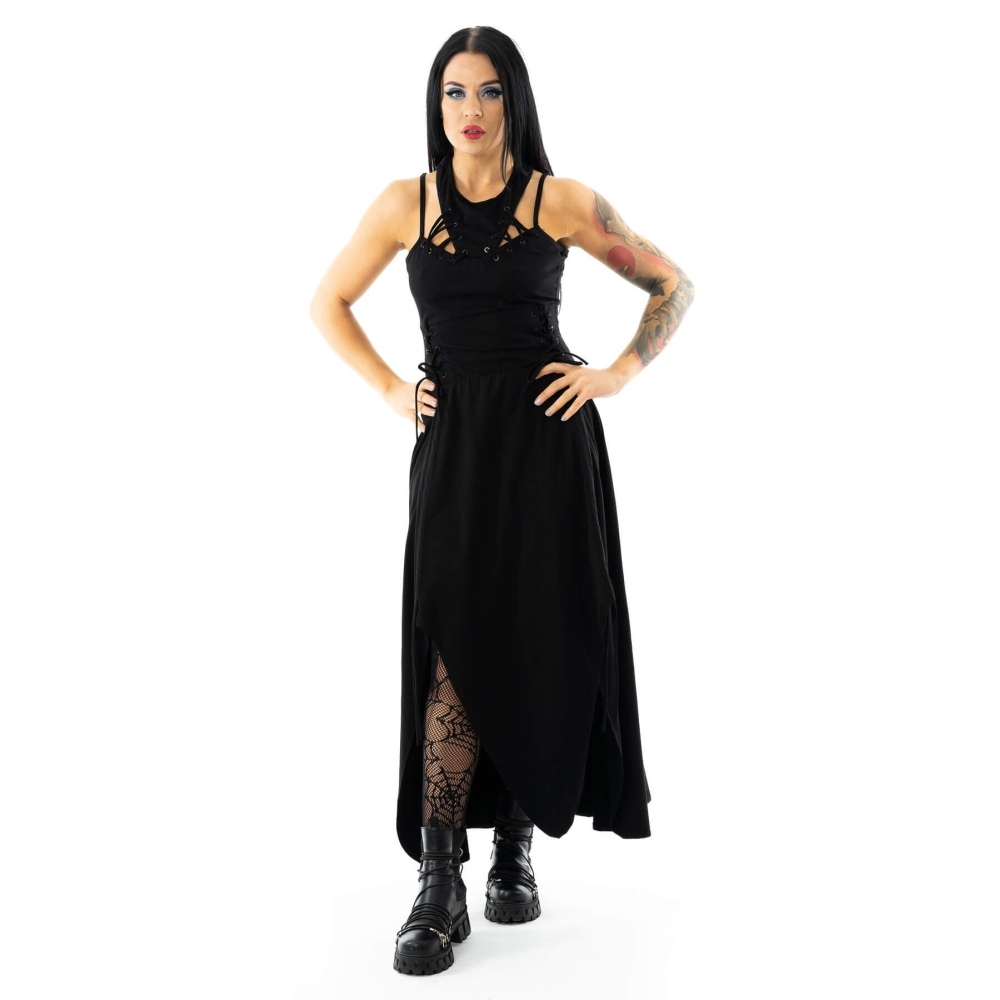 Heartless - Tullia Maxi lange jurk - Zwart